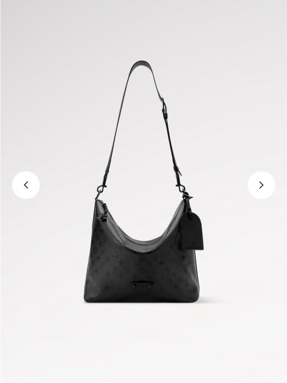 Louis Vuitton Black Vagabond Hobo Shoulder Bag